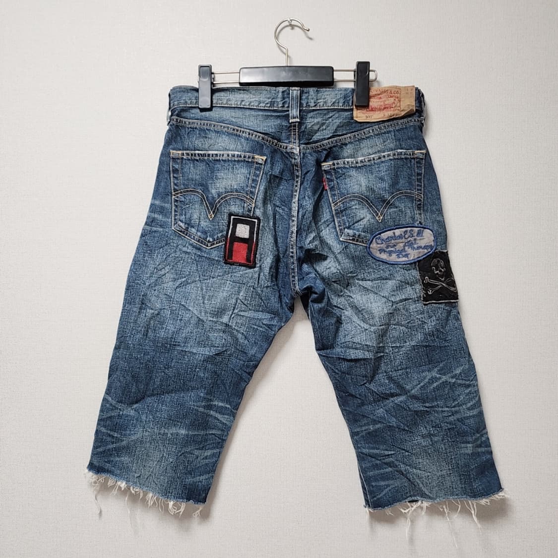 [32] 리바이스 501 Japan 패치 데님 반바지 청반바지 상품이미지2