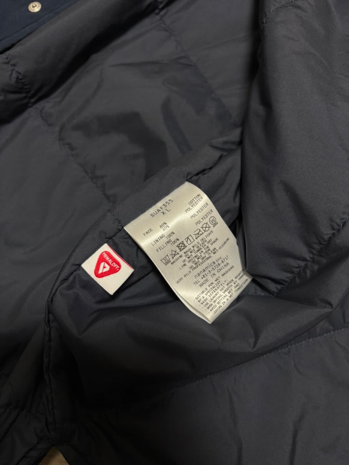 나나미카 23aw 인슐레이션 패디드 셔츠 자켓 다크네이비 XL 상품이미지5