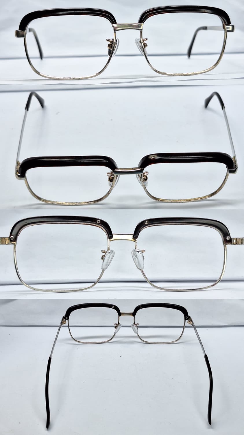80s 일본 빈티지/no.5117 브로우라인 하금테 안경테 티타늄코패드 상품이미지2