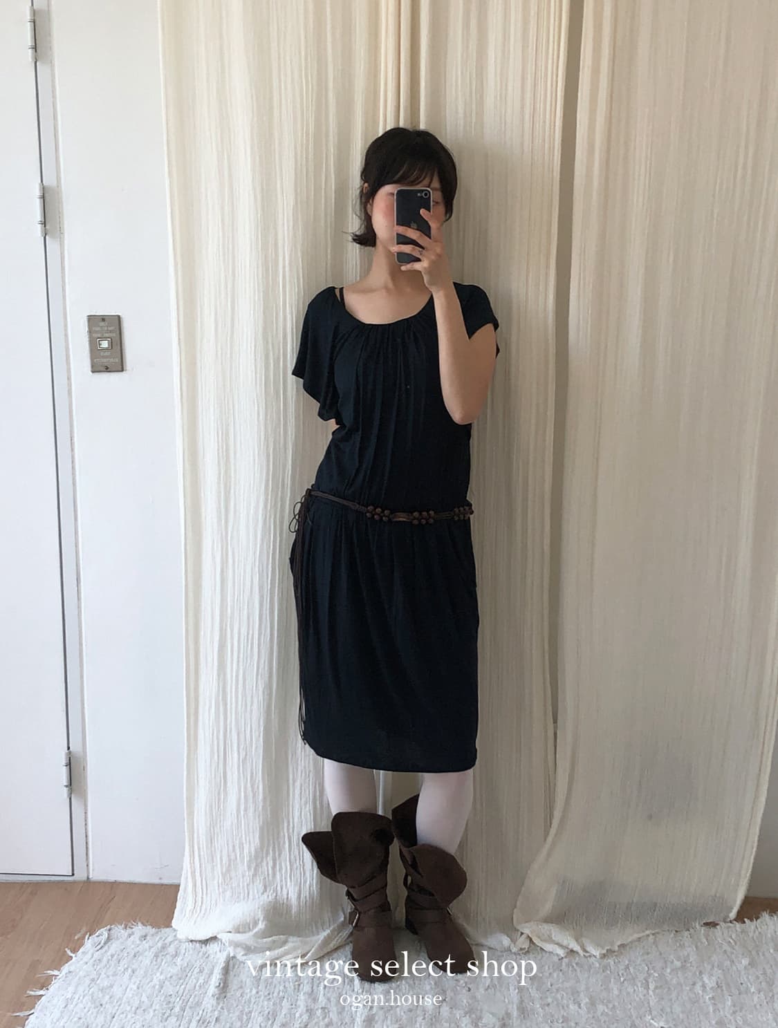 vintage draped pocket layerd ops 상품이미지5