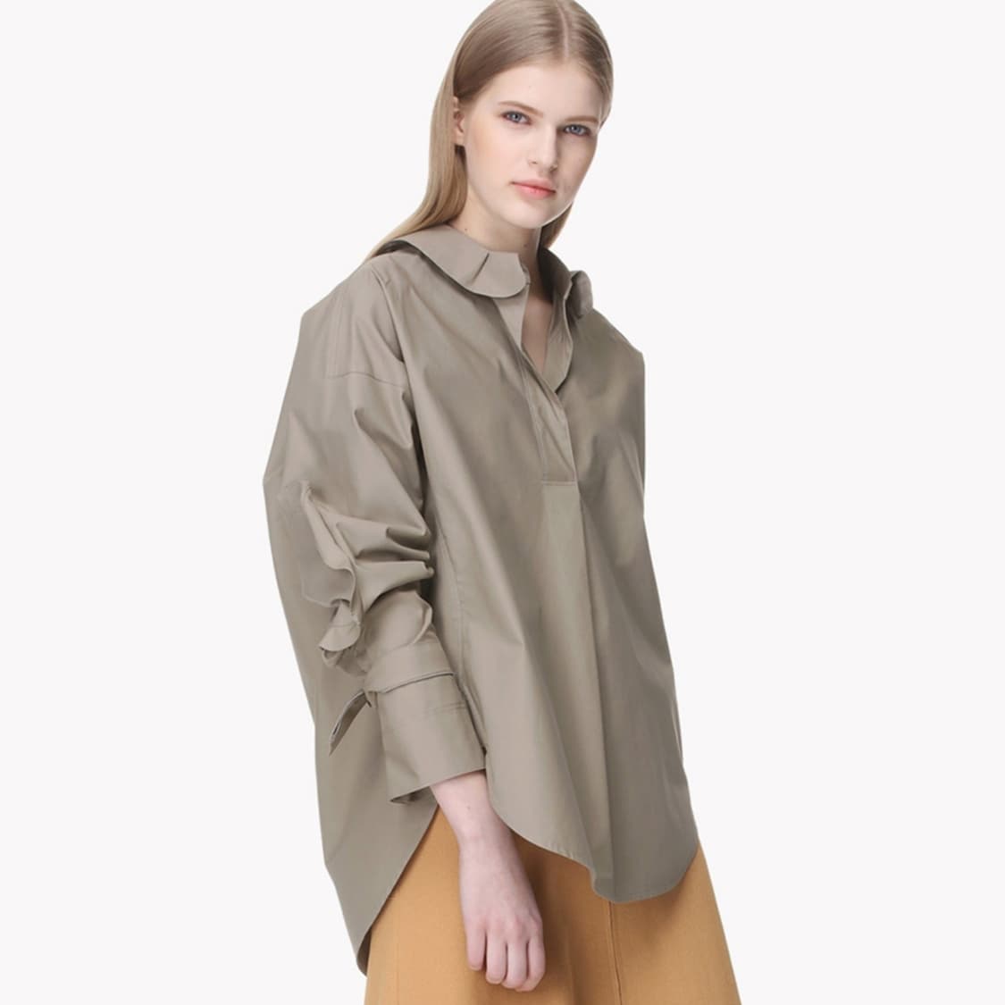 시스템(SYSTEM) 피터팬카라 커프스소매 블라우스 프리사이즈 상품이미지1