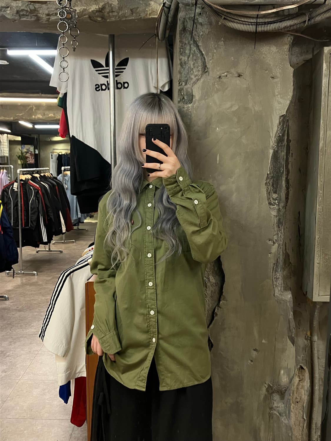 리바이스 셔츠 카키 M #csz2606 상품이미지2