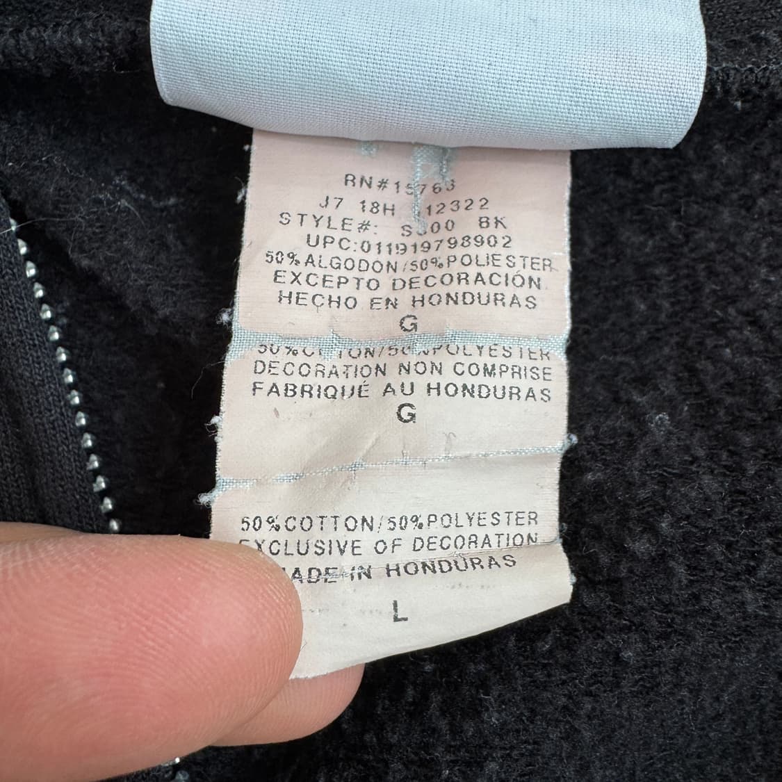 챔피온 올드스쿨 후드집업 블랙 상품이미지5