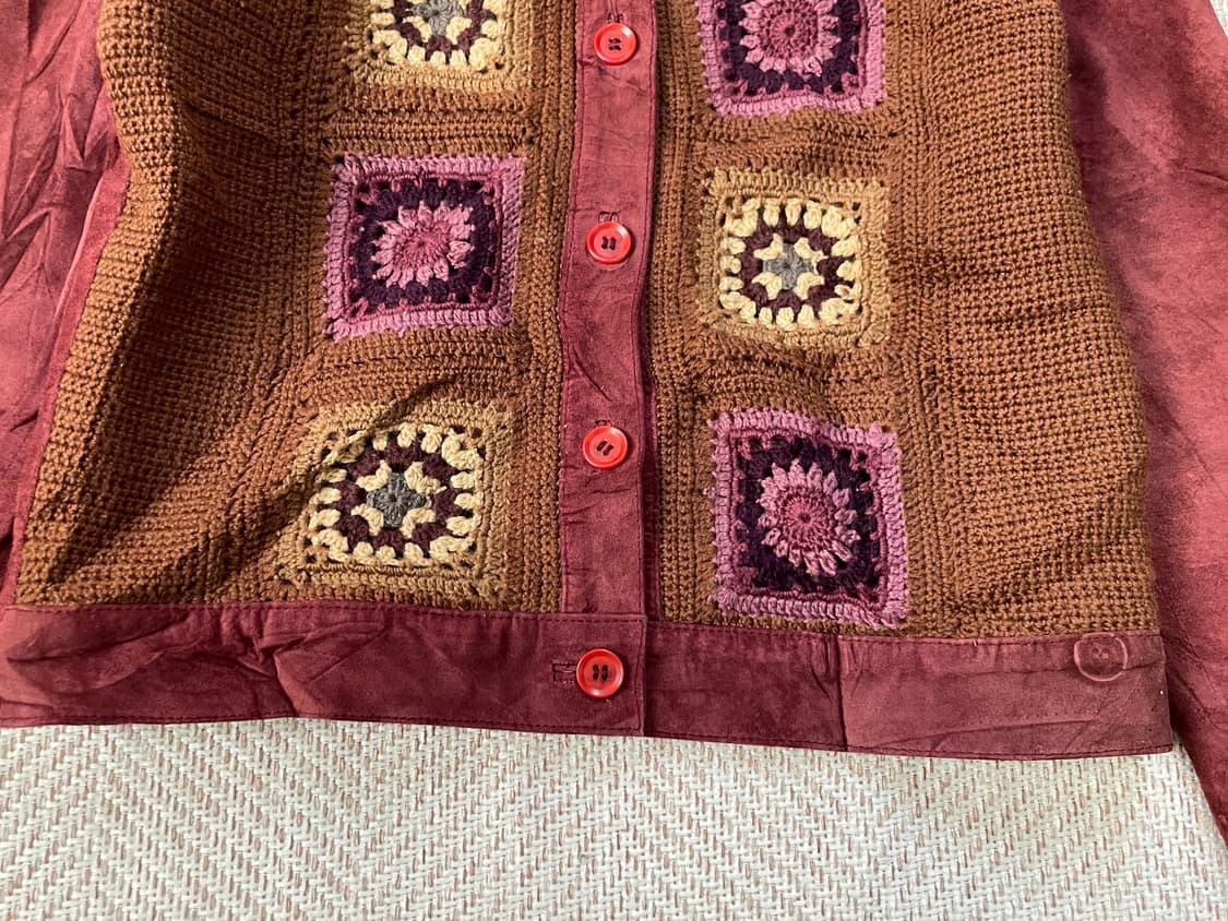 빈티지 크로셰  양가죽 스웨이드 자켓  J03487 상품이미지2