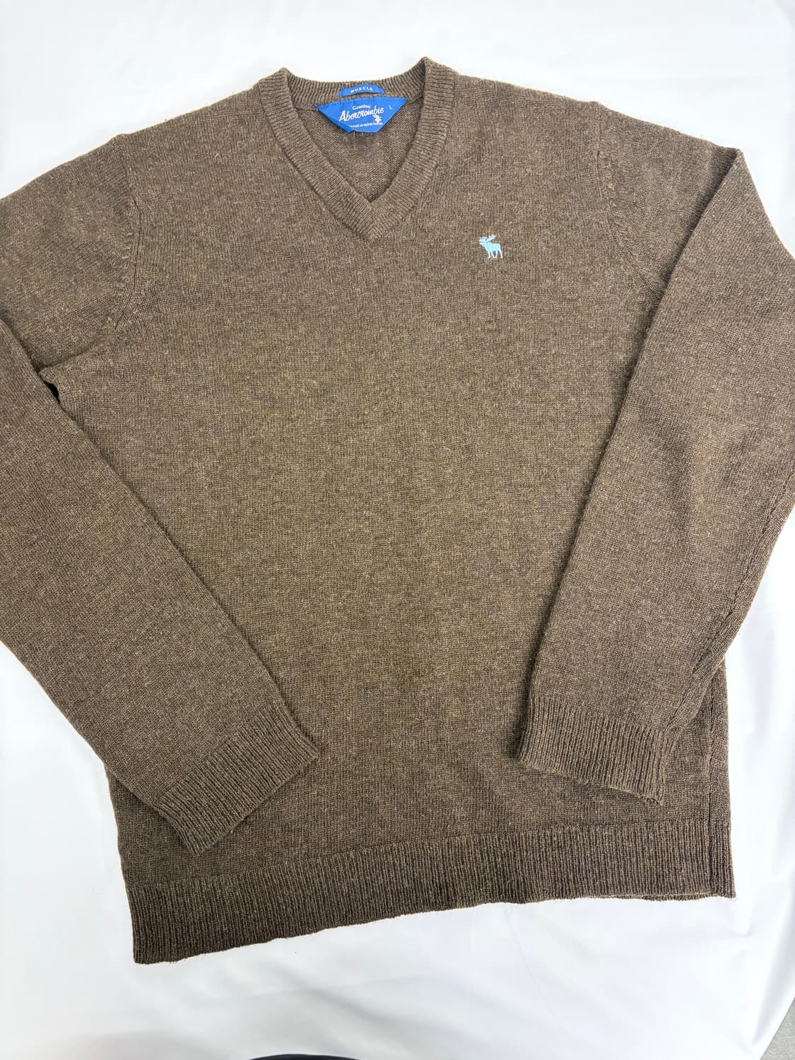 [L] 아베크롬비 브이넥 니트 브라운 상품이미지1