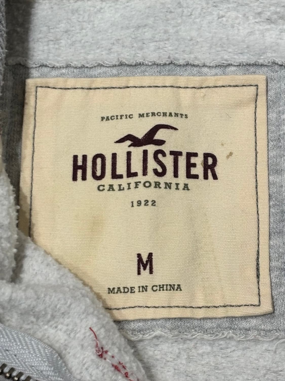 홀리스터 라이트그레이 빅로고 투웨이 후드집업 상품이미지9