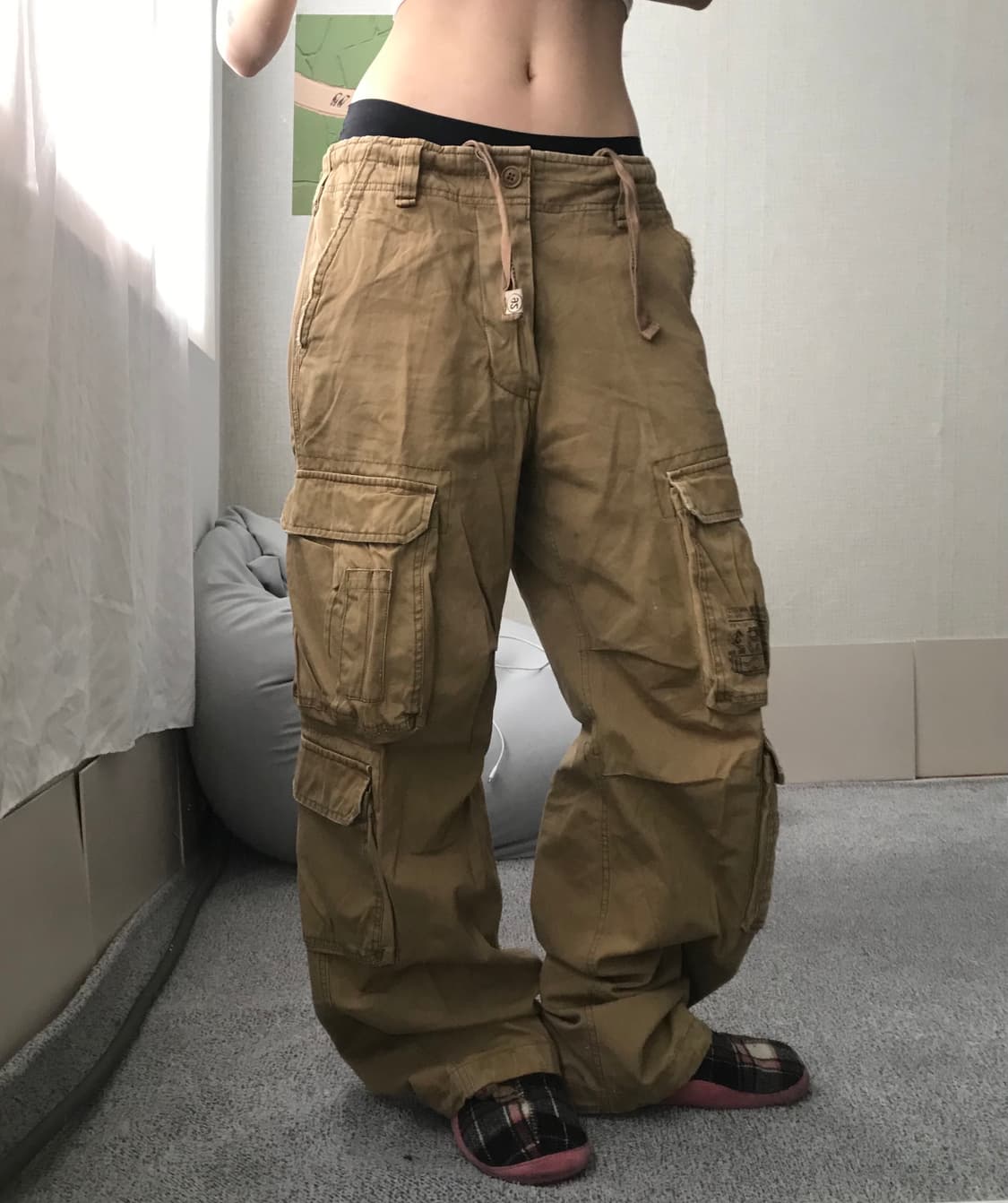 아베크롬비 베이지 멀티포켓 카고팬츠 상품이미지2