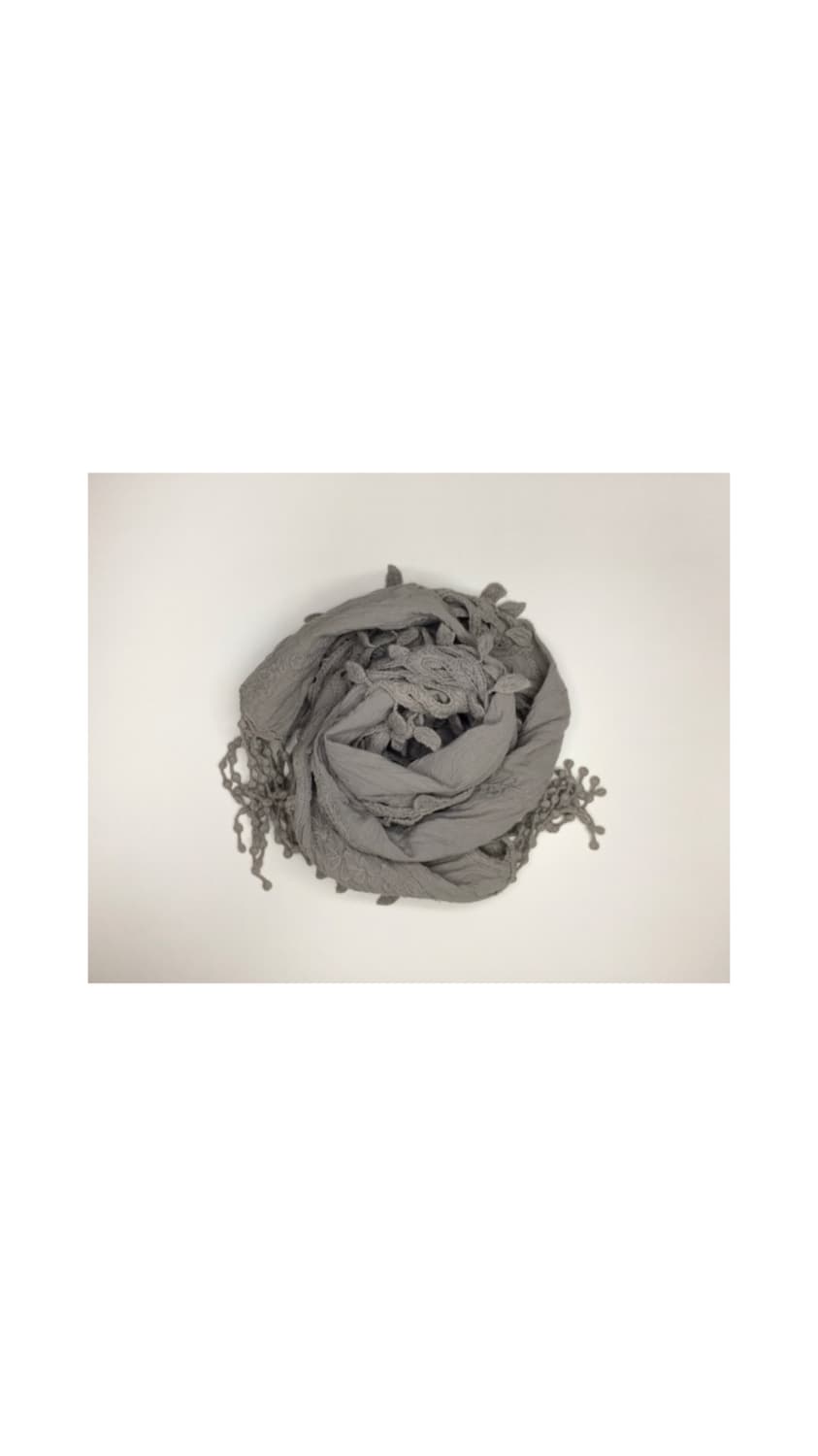 빈티지 카키베이지 태슬 스카프 상품이미지4