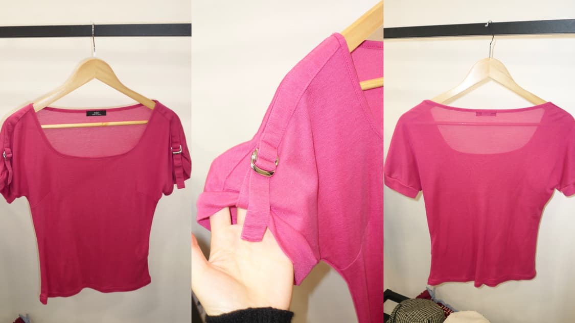 Buckle point plum tee 상품이미지6