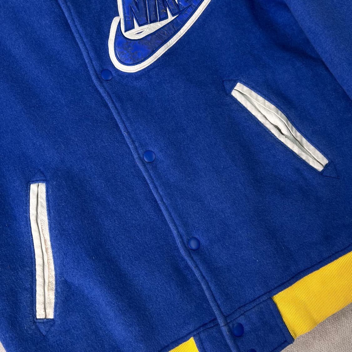 100 나이키 X 슈프림 스타장 슈나장 블루 2007 바시티 자켓 상품이미지5