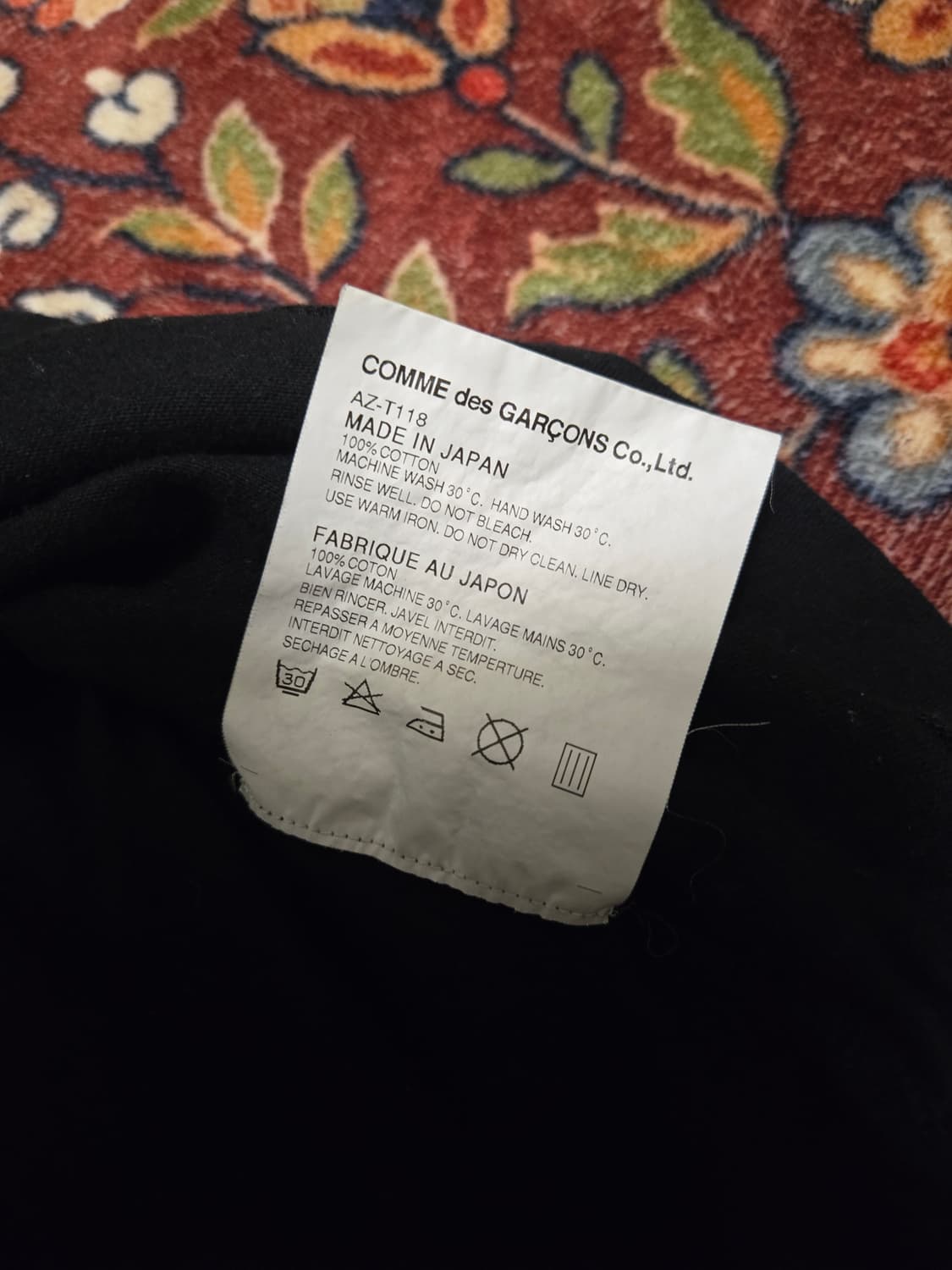 꼼데가르송 PLAY 레드 와펜 긴팔 티셔츠(XL,공용) 상품이미지7