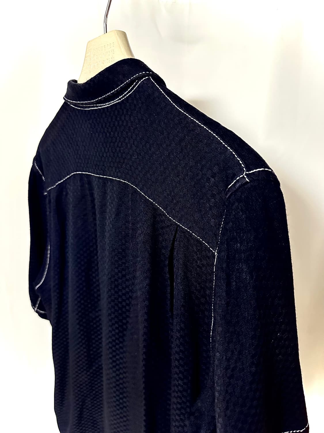 COMME des GARÇONS 스티치 오픈카라 셔츠 상품이미지8