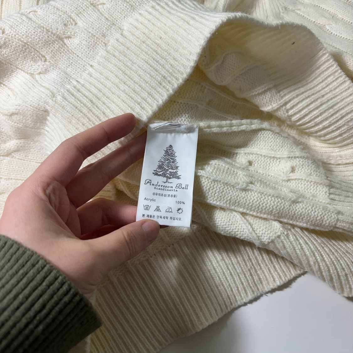 95 앤더슨벨 크림 꽈배기니트 상품이미지5