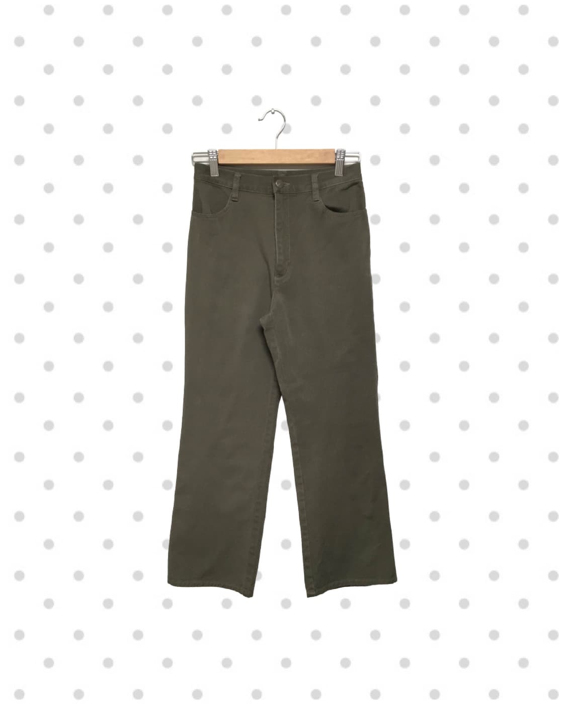 vintage stretch semi-bootcut pants khaki 상품이미지1