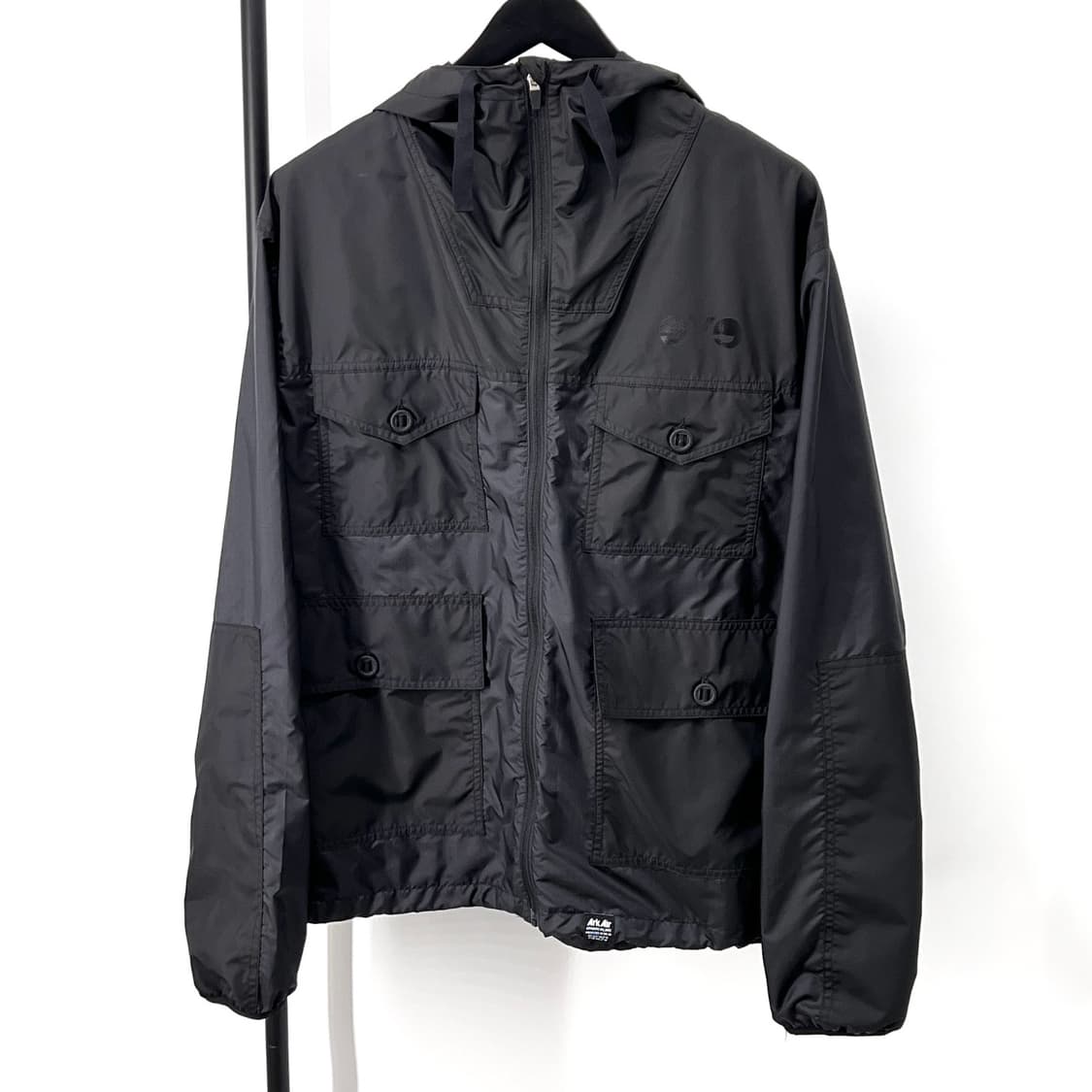 [XL사이즈] 준야와타나베 바람막이 집업 자켓 블랙 상품이미지3