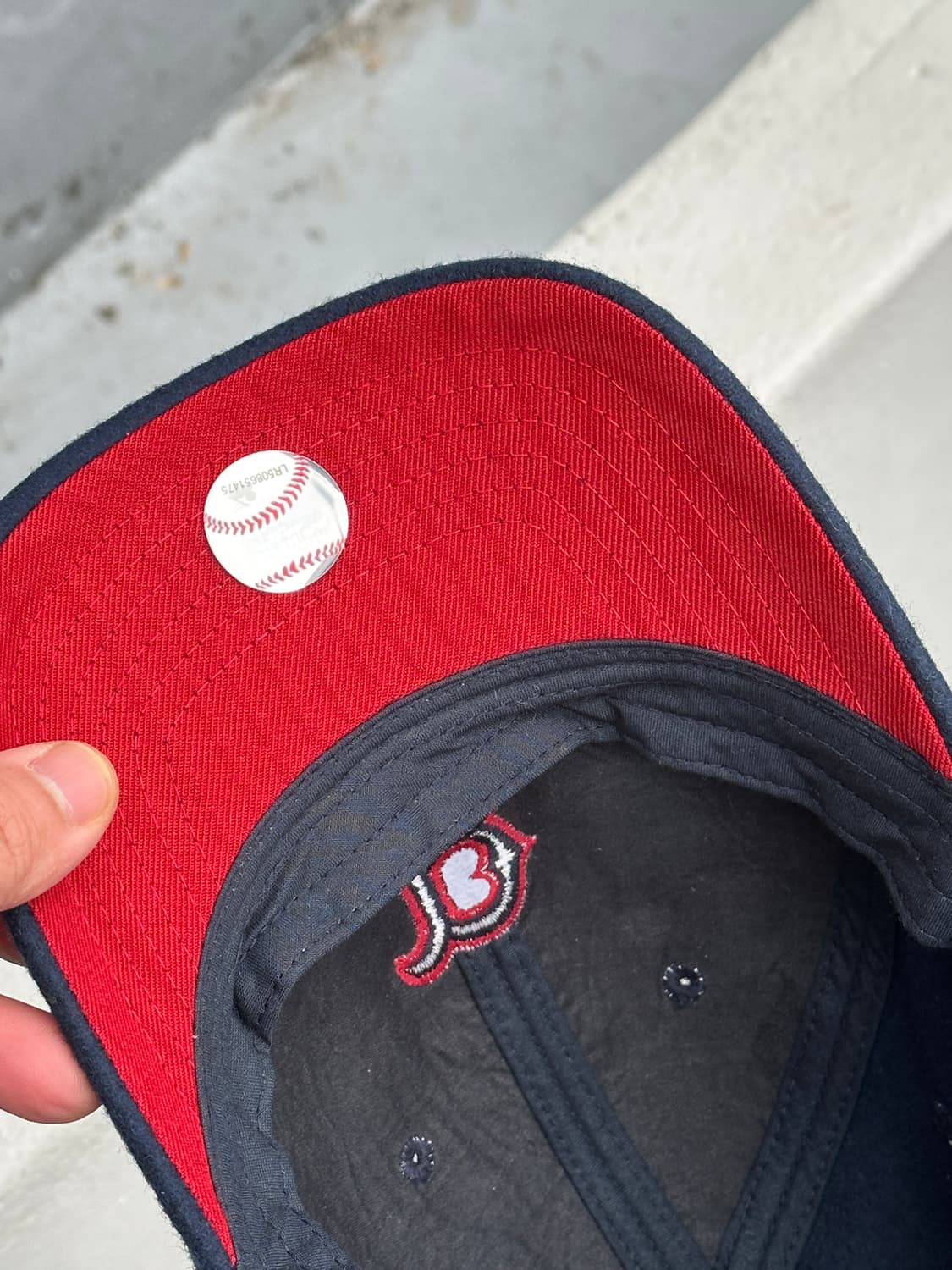 (새상품) [F] MLB 엠엘비 보스턴 레드삭스 울 네이비 볼캡 모자 상품이미지5