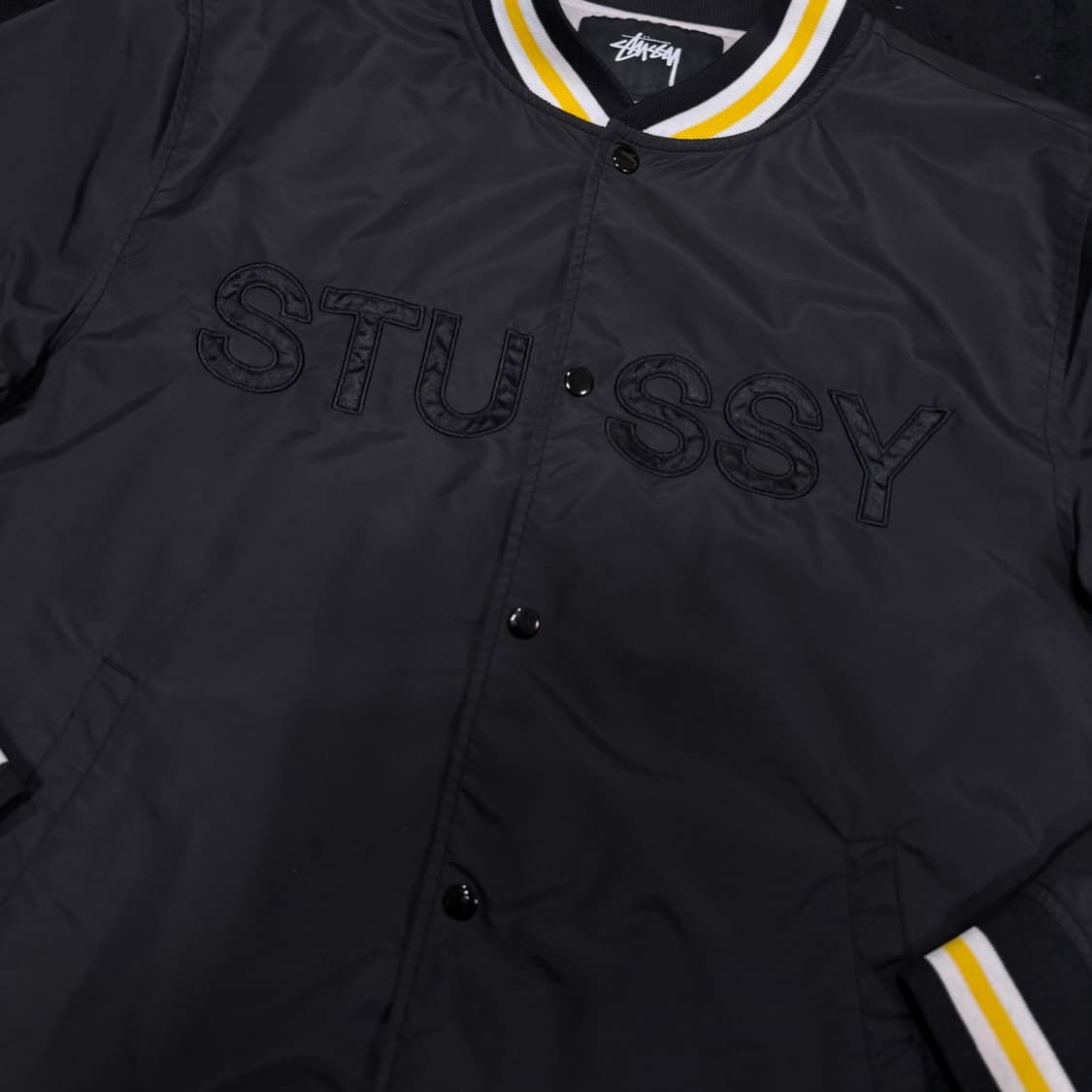 L 스투시 블랙 SS 링크 나일론 스타디움 바시티자켓 상품이미지3