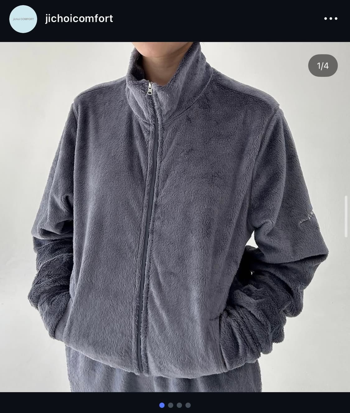 지초이 컴포트 23-006 플리스 집업 자켓 슬레이트 그레이 상품이미지2