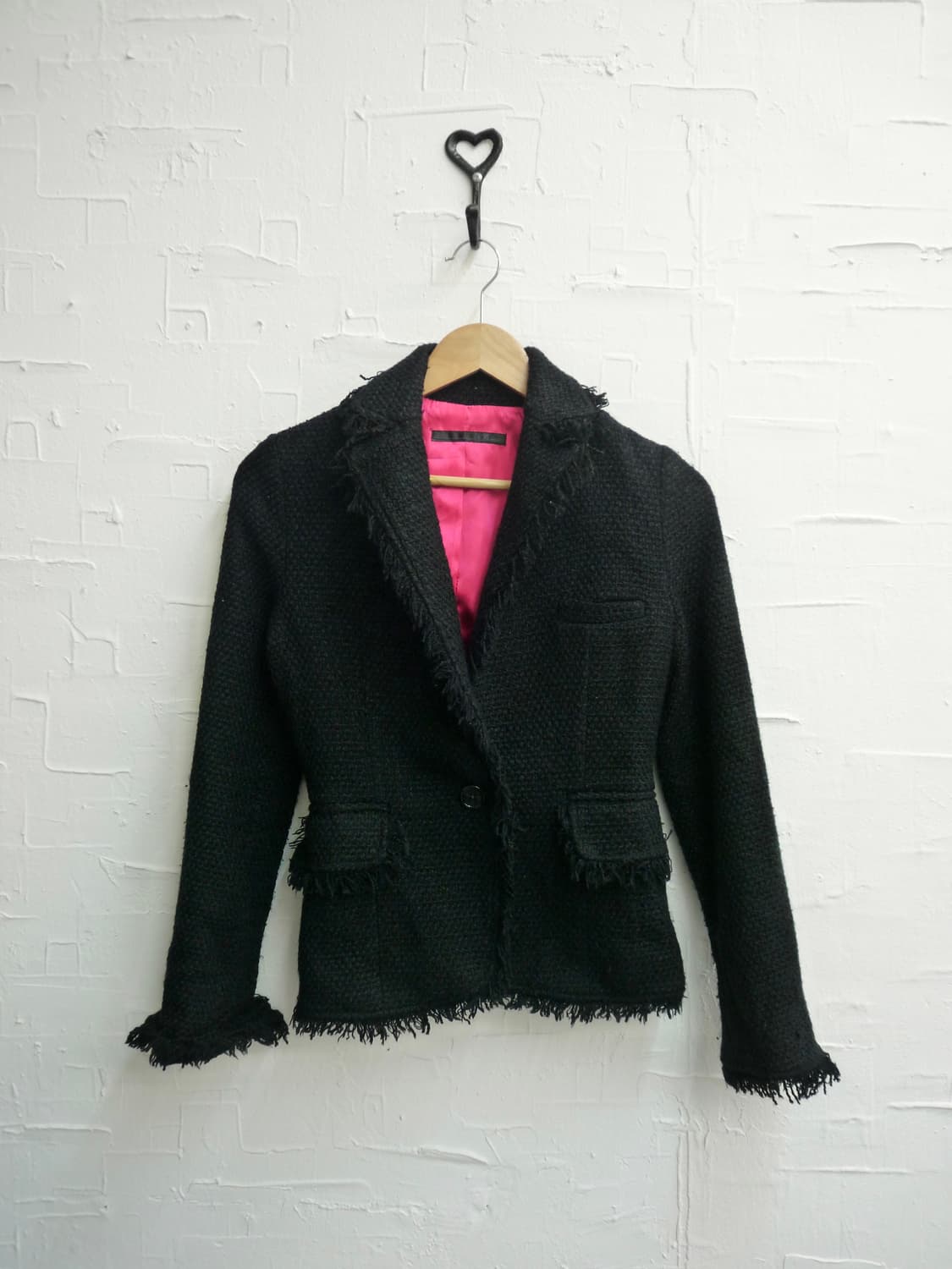 black fit tweed jacket 상품이미지4