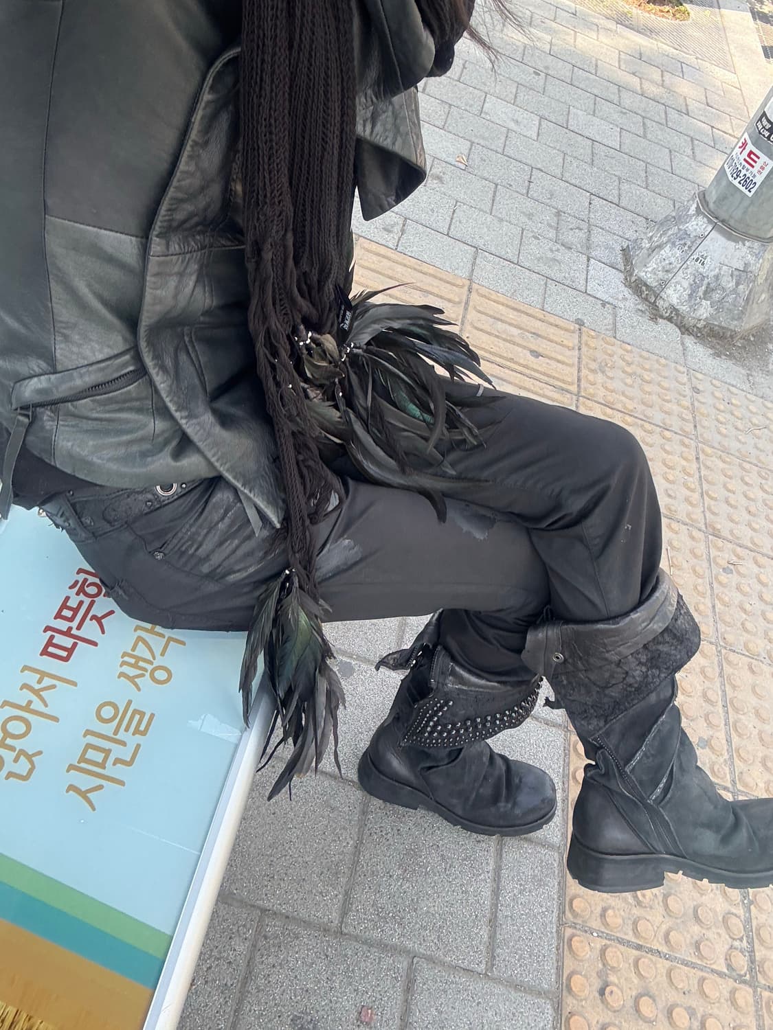 Ekam 하이넥 램스킨 레더자켓 상품이미지4