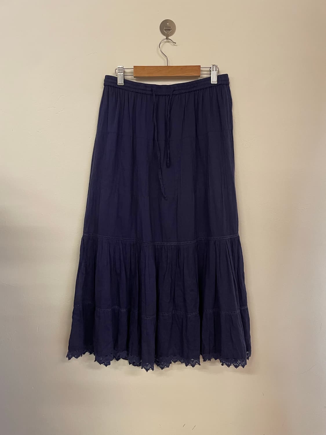 Navy ruffle skirt 상품이미지1