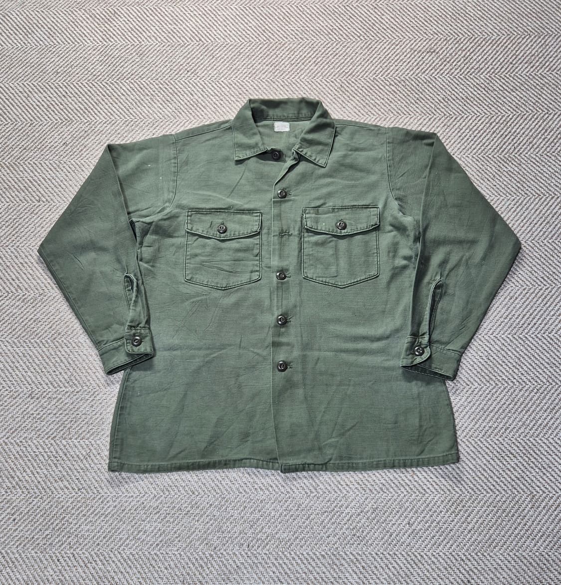 70s 미군 OG107 사틴 셔츠 상품이미지1