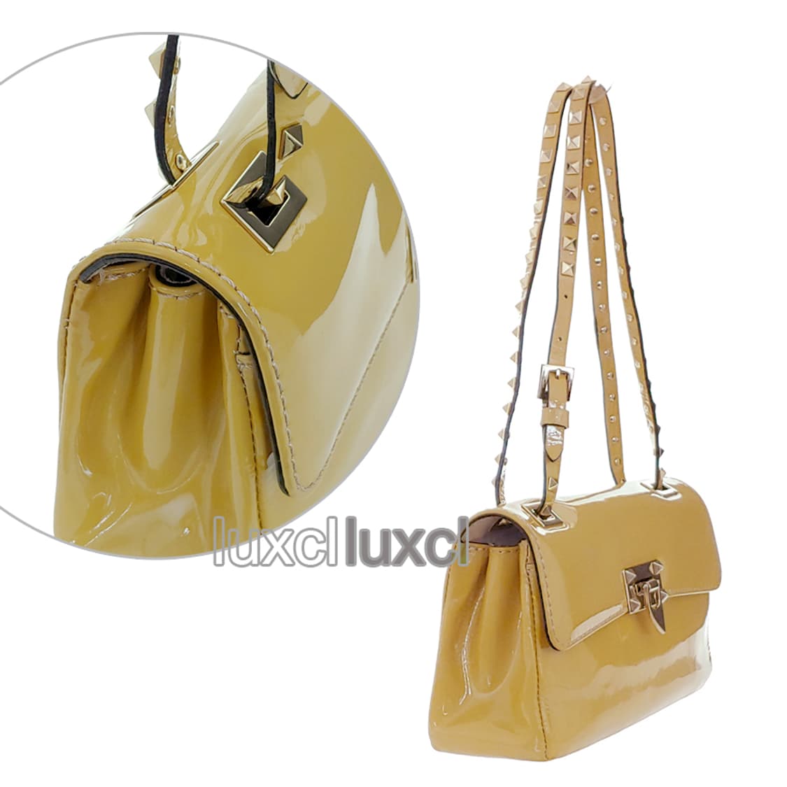 [정품] 발렌티노 락스터드 페이턴트 스몰 숄더백 상품이미지5