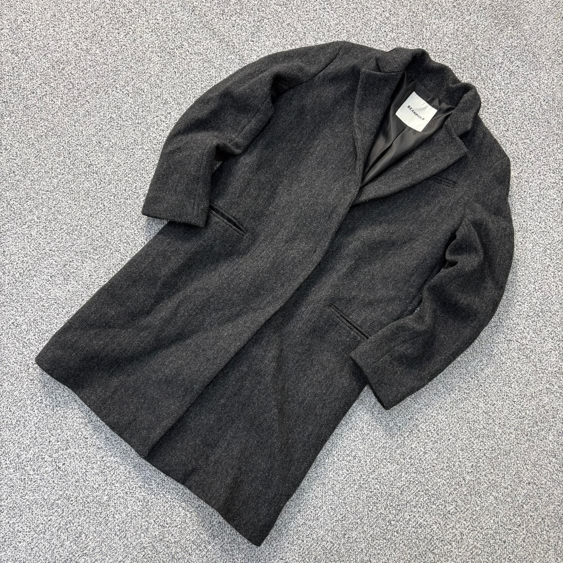 90 빈폴 여성 울 헤링본 코트 0401J 상품이미지1