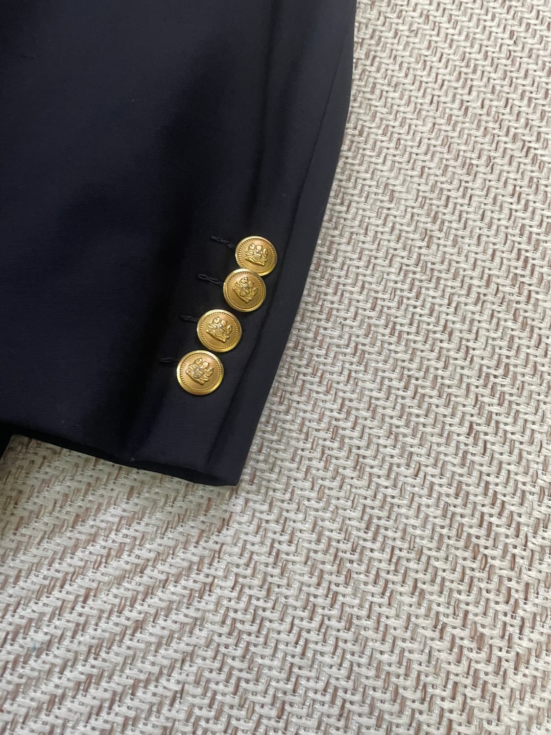 아쿠아스큐텀 금장 네이비 블레이저  J03579 상품이미지2