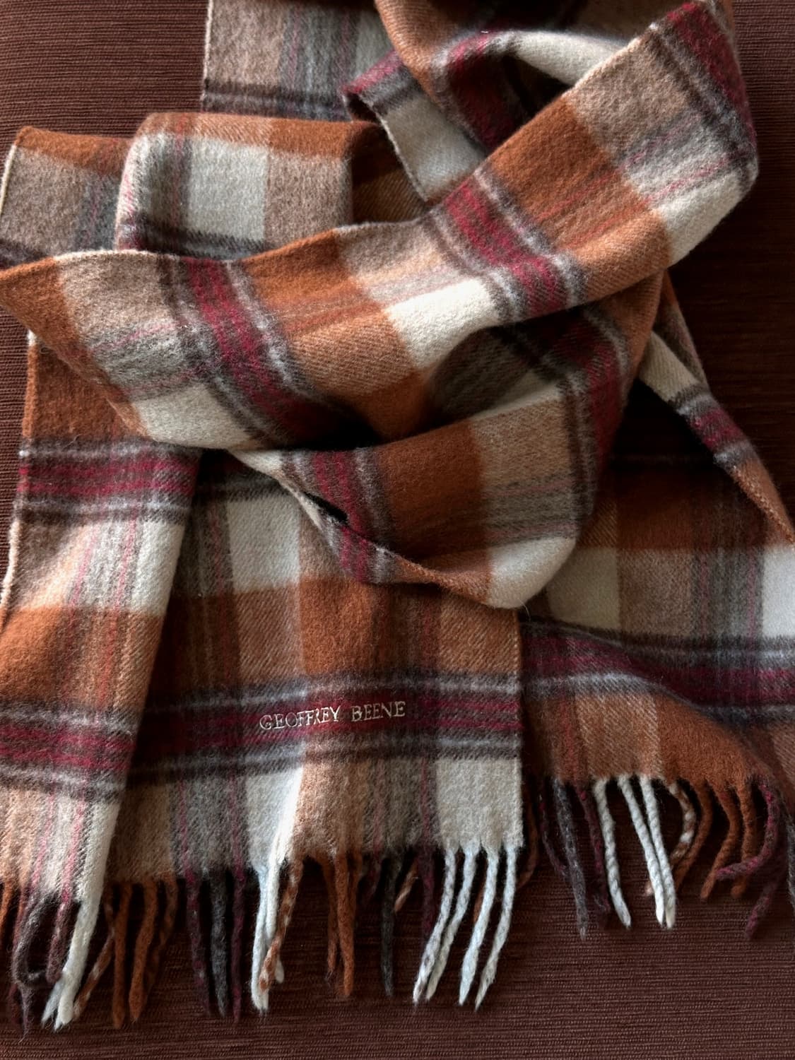 Brushed fabric design check muffler 상품이미지4