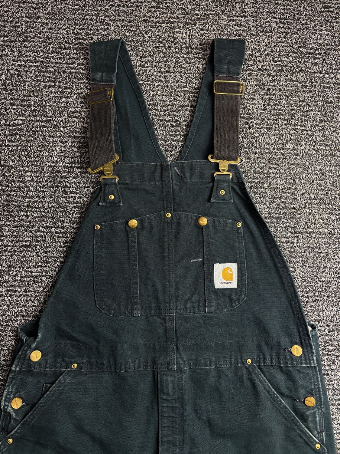 칼하트 올드스쿨 덕 캔버스 더블니 워크 오버롤 3386 상품이미지1