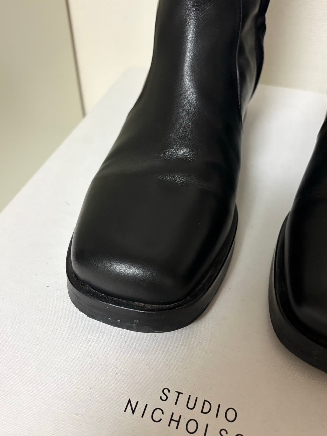 스튜디오 니콜슨 스퀘어 첼시 부츠 38 블랙 상품이미지6