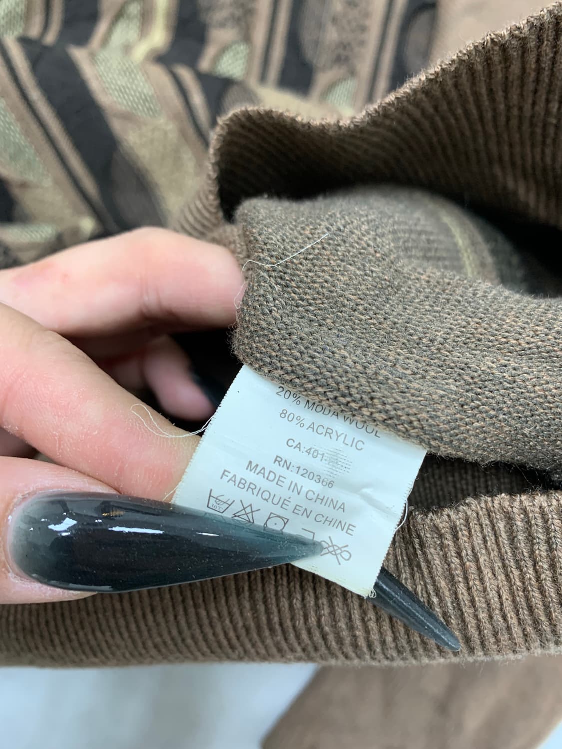 Serglolouis 브라운 패턴 니트 #229 상품이미지5