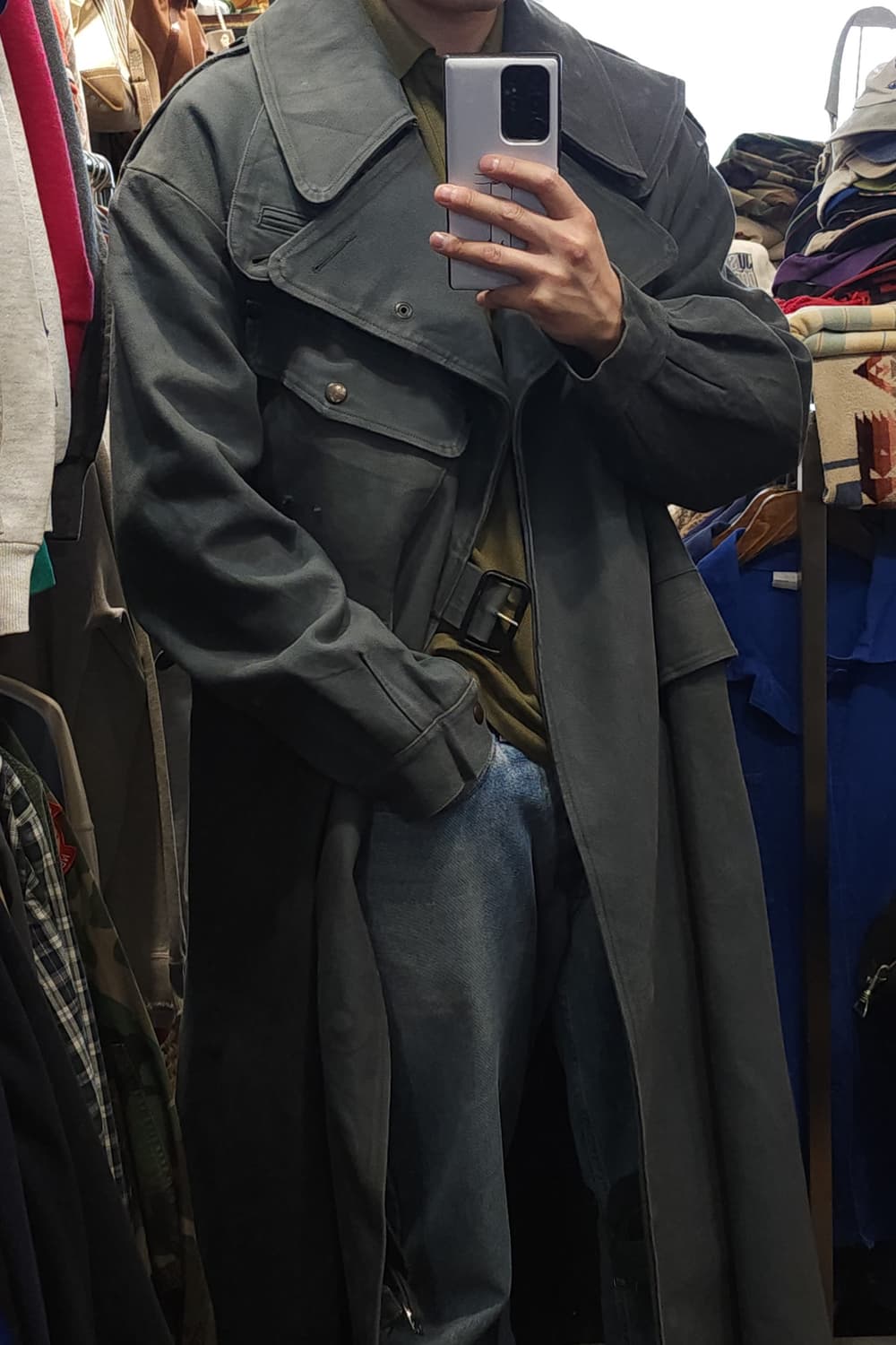 1940s 영국군 오리지널 디스패치 모터사이클 코트 그레이 컬러 상품이미지10