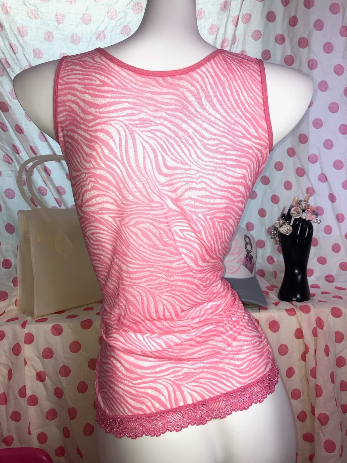 pink zebra sleeveless 상품이미지3