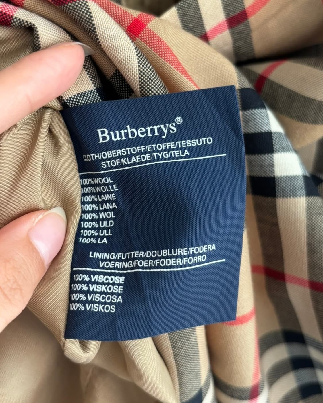 Burberry 버버리 베이지 노바체크 울 미디 스커트 상품이미지5