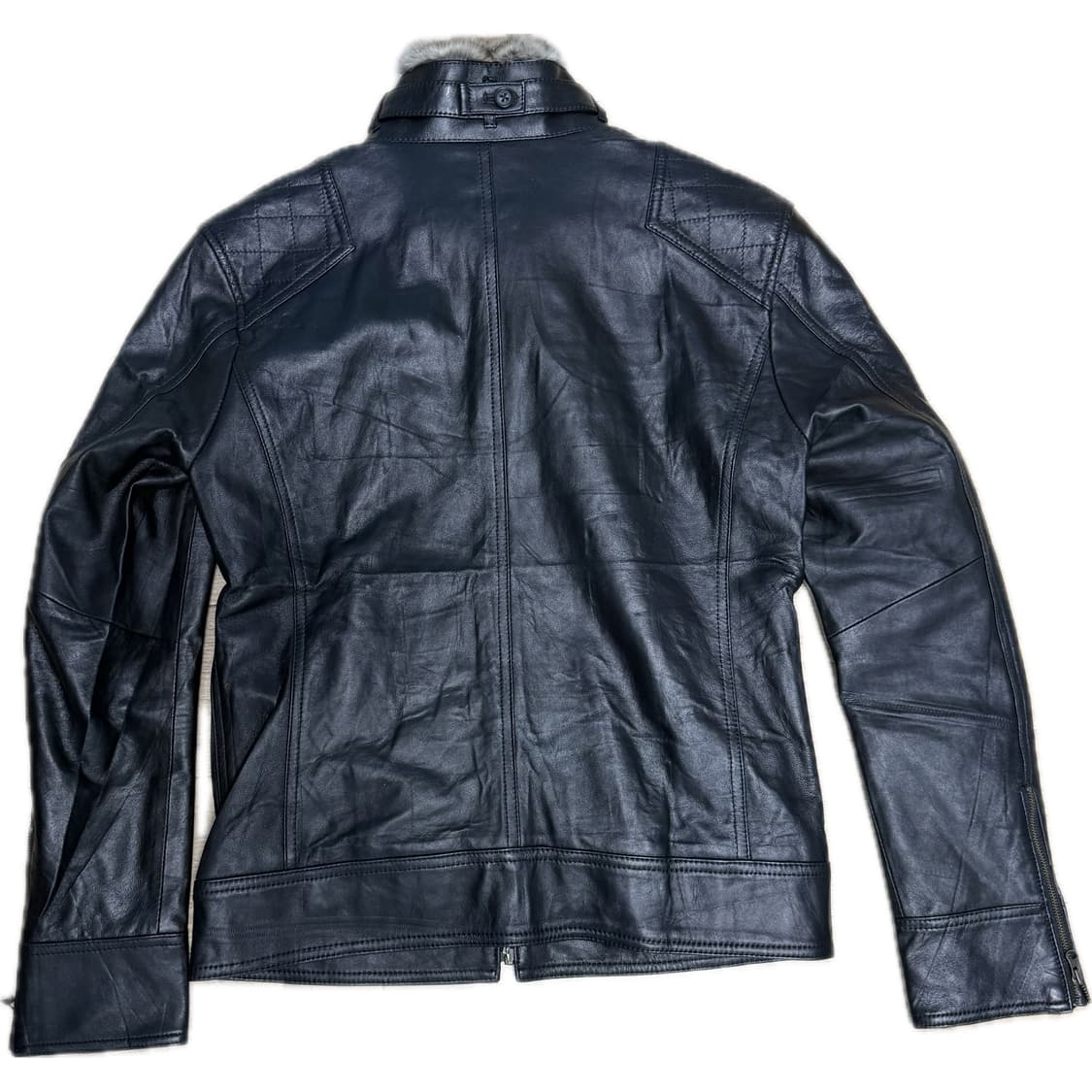 슬림핏 양가죽 포켓 가죽 점퍼 상품이미지2