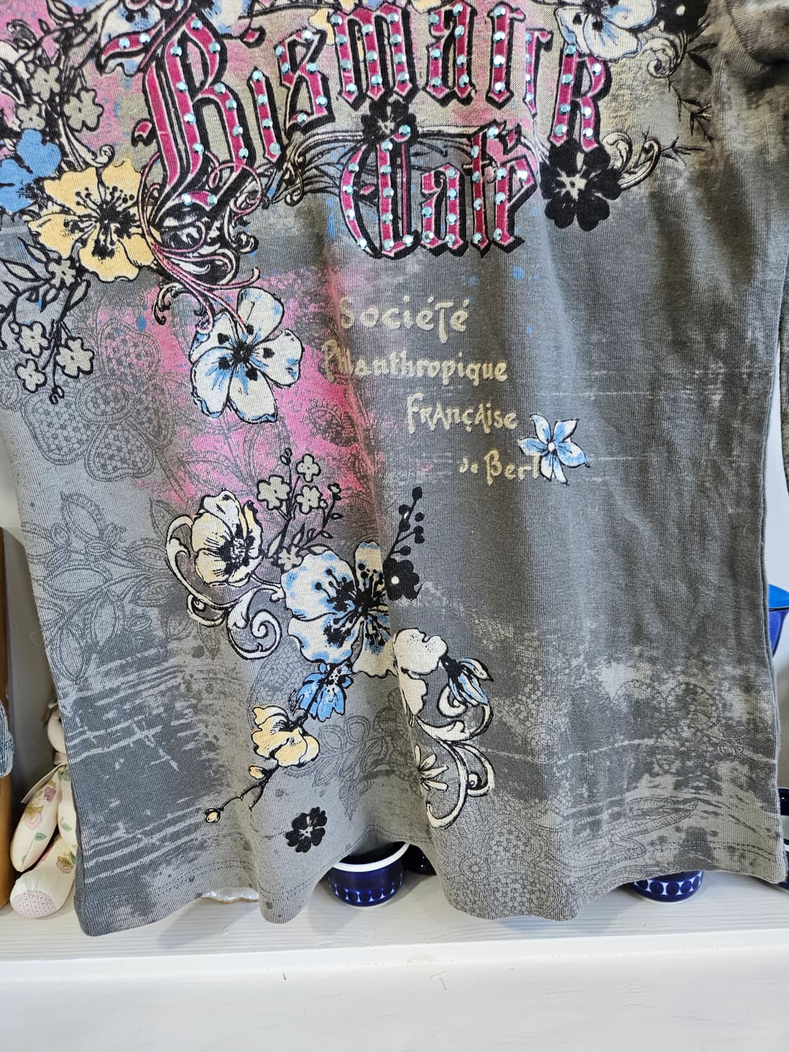 to the angel 플라워 스톤 프린팅 티셔츠 상품이미지4