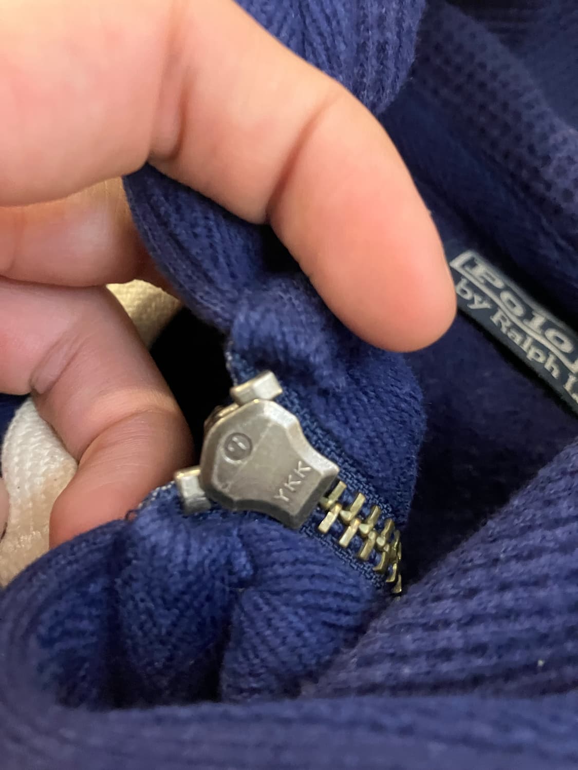 폴로 랄프로렌 와플 써멀 후드집업 네이비 상품이미지3