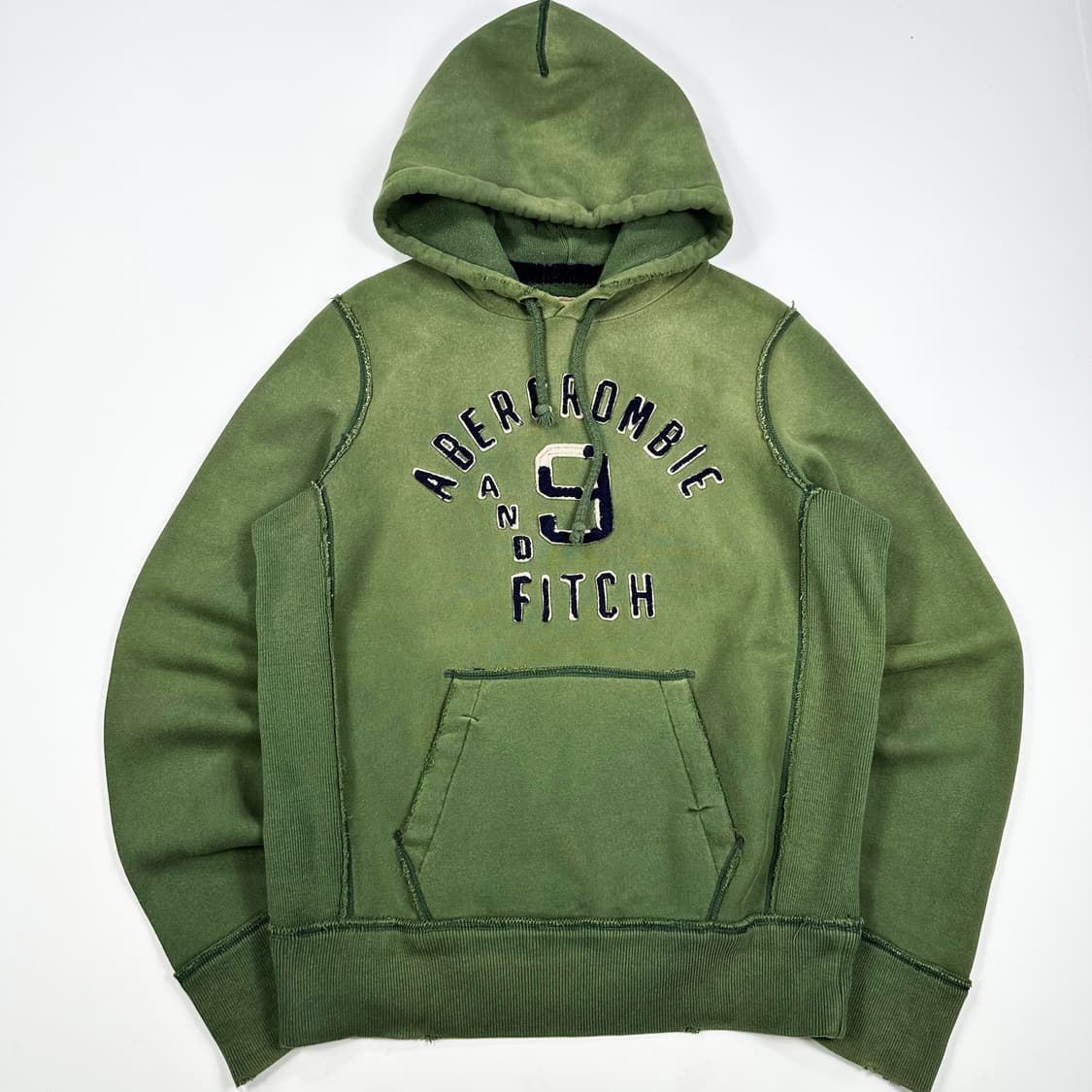 아베크롬비 뉴욕 피치 올리브 워싱 후드티 (실측 L) 상품이미지2