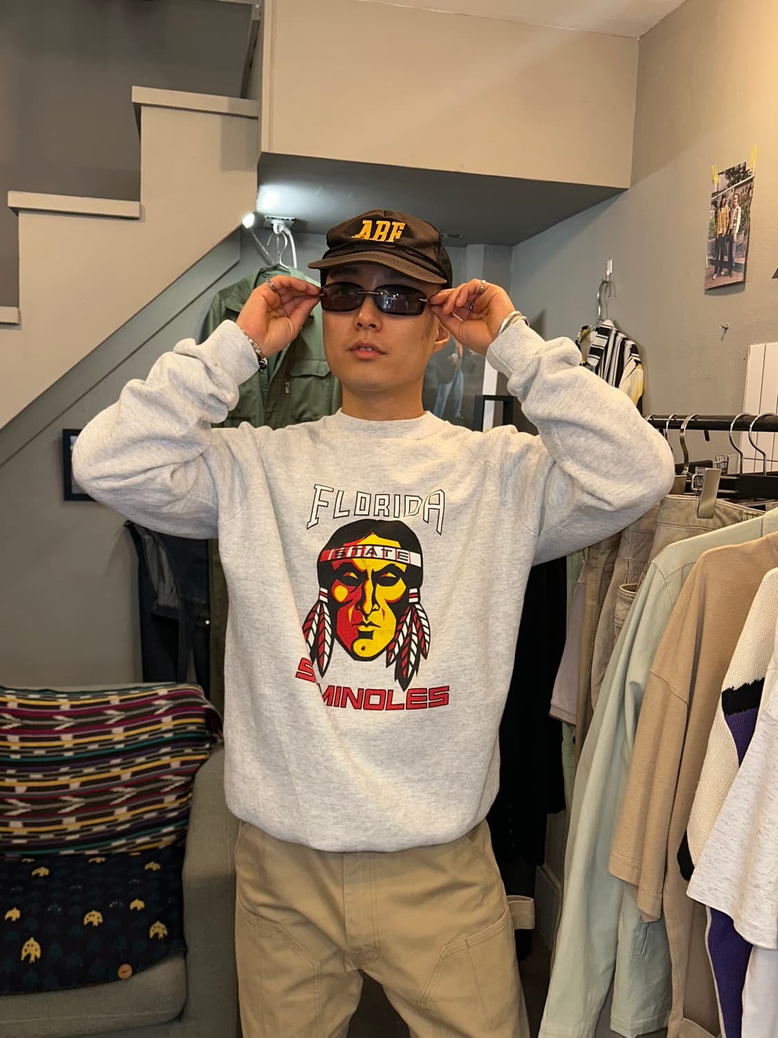 90’s Florida seminoles print sweatshirt 상품이미지2