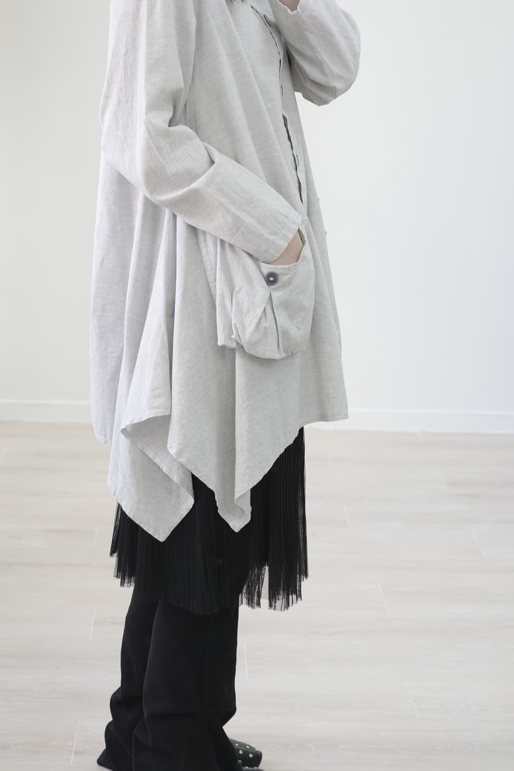  Unbalance light grey one-piece 상품이미지3