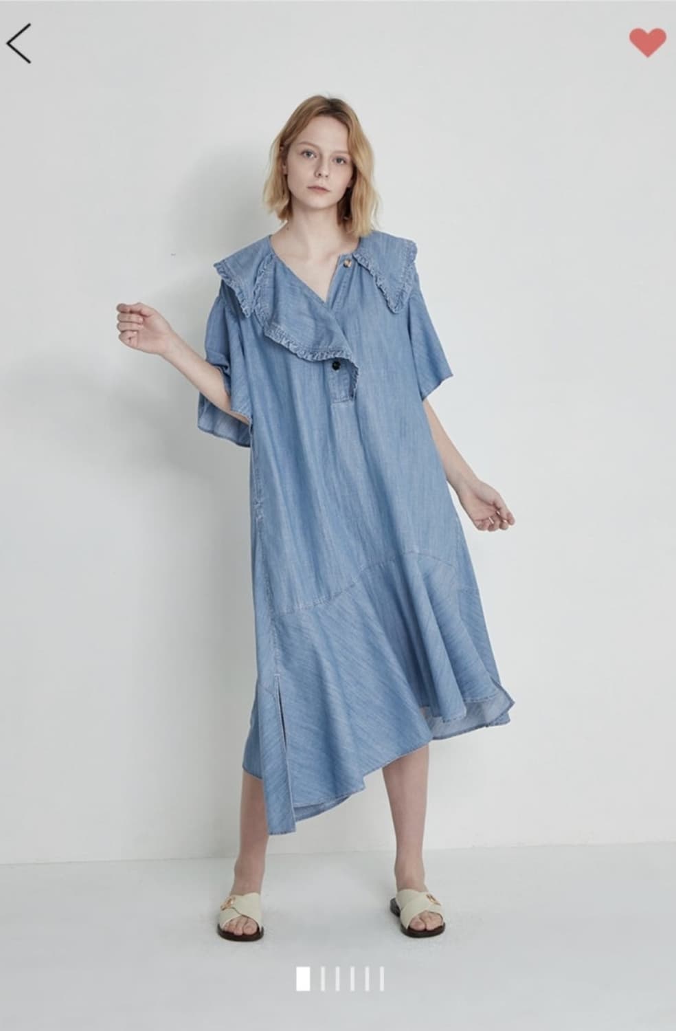 한섬 시스템 2021 언밸런스 카라 데님 롱 원피스 82-94-160 상품이미지1