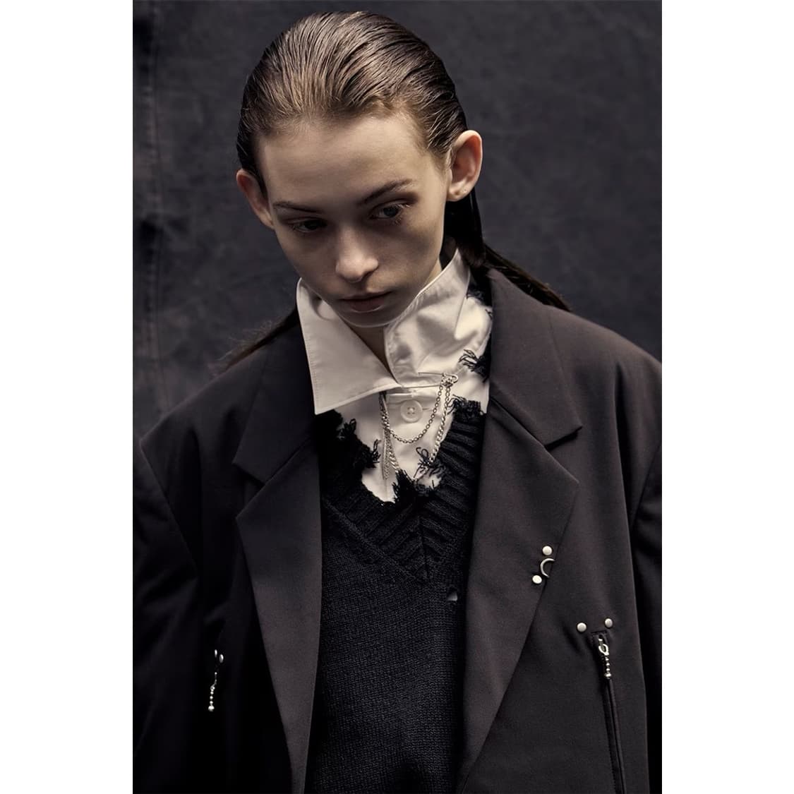 요지야마모토 디스트레스드 니트 상품이미지5