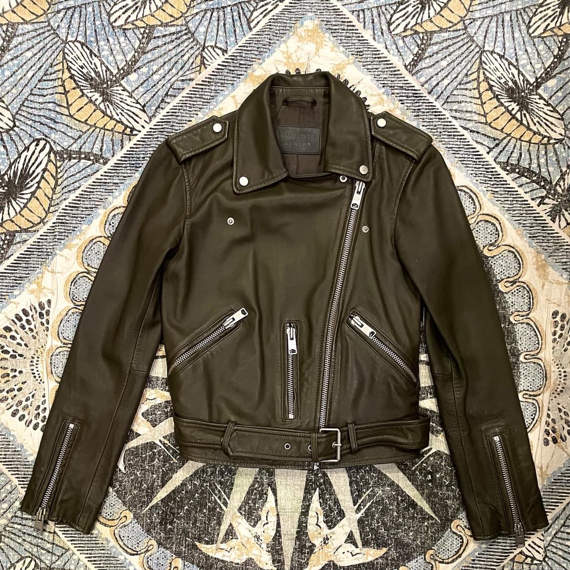 올세인츠 정품 카키 라이더가죽자켓(양가죽) 상품이미지2