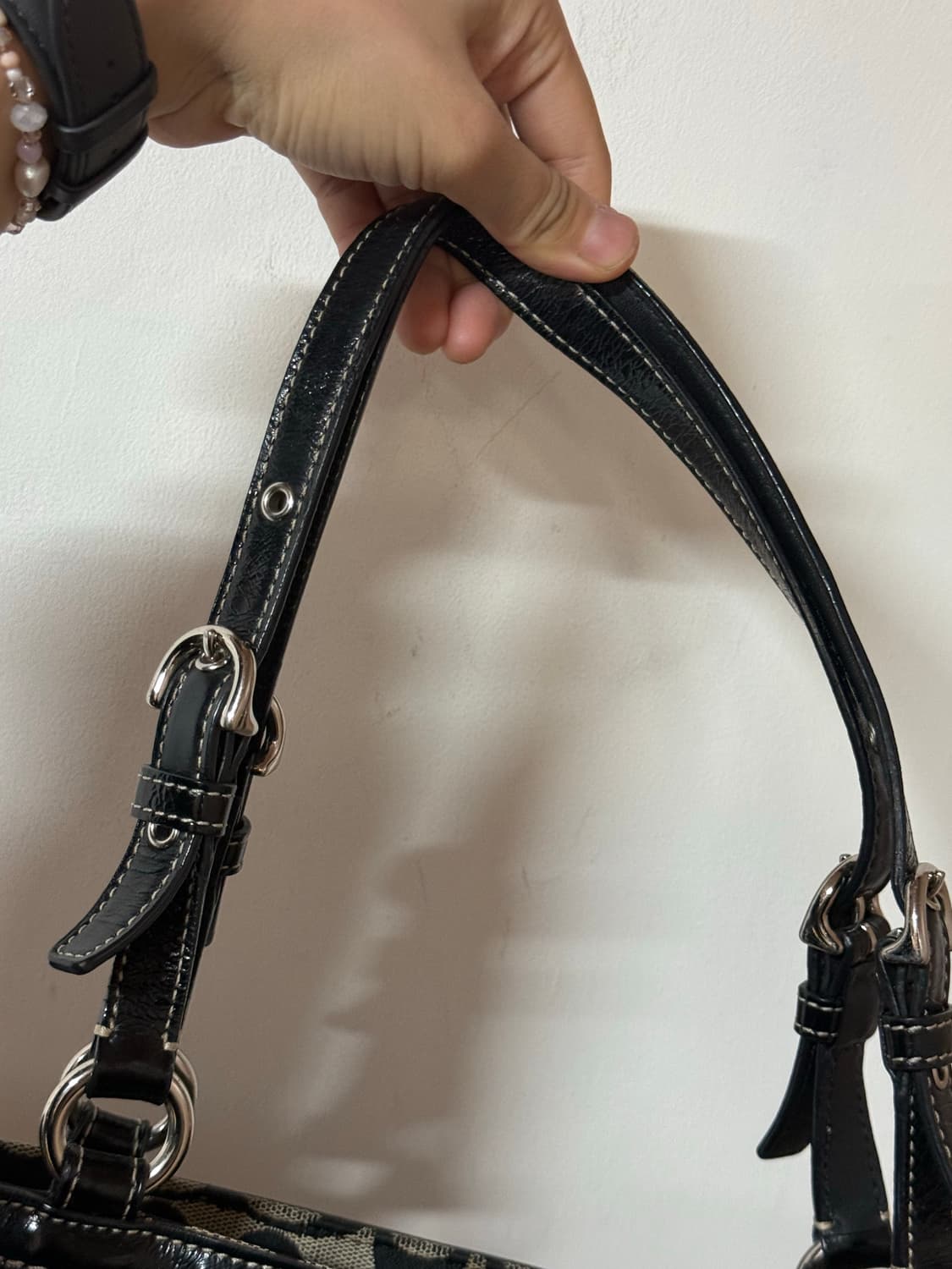 코치 시그니처 자카드 숄더백 블랙 토트백 상품이미지8