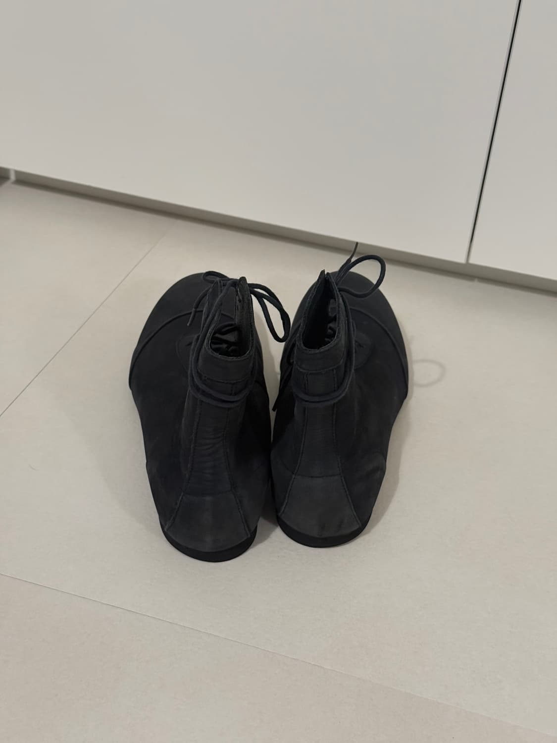 Black Lace-up Boots wjk 상품이미지4