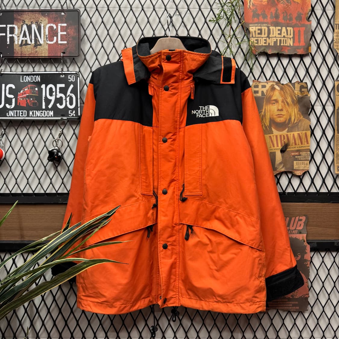 00s 노스페이스 고어텍스 후드 마운틴 파카 오렌지 블랙 상품이미지1