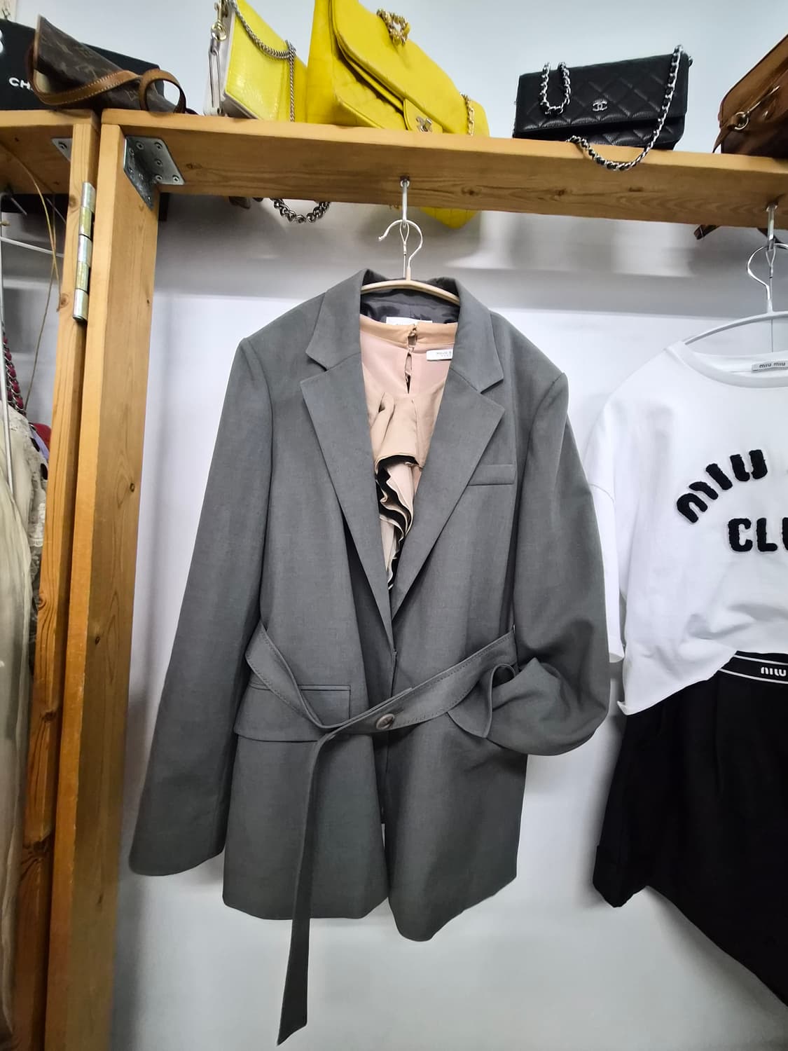 쉬즈미스 스판 벨티드 자켓 상품이미지8