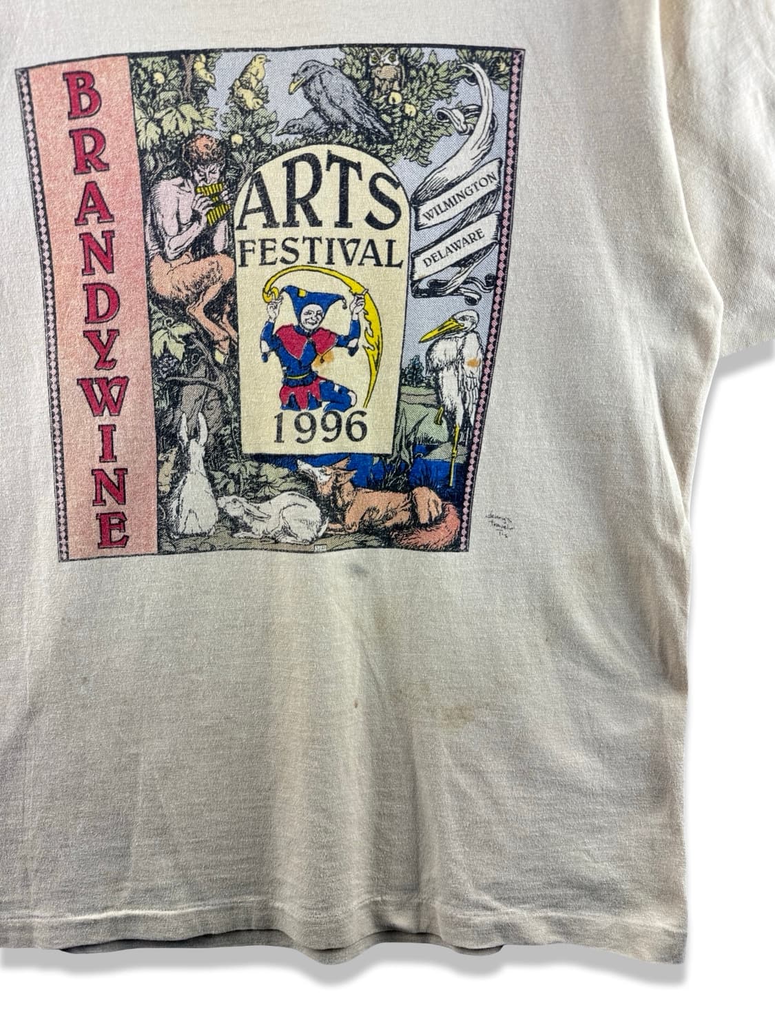 90S 미국제조 델라웨어 축제 그래픽 싱글스티치 티셔츠2288 상품이미지3